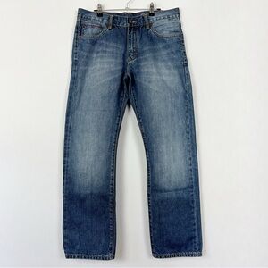 DH3 Men’s‎ Jake Blue Denim Straight Jeans 34 X 30 Medium Wash